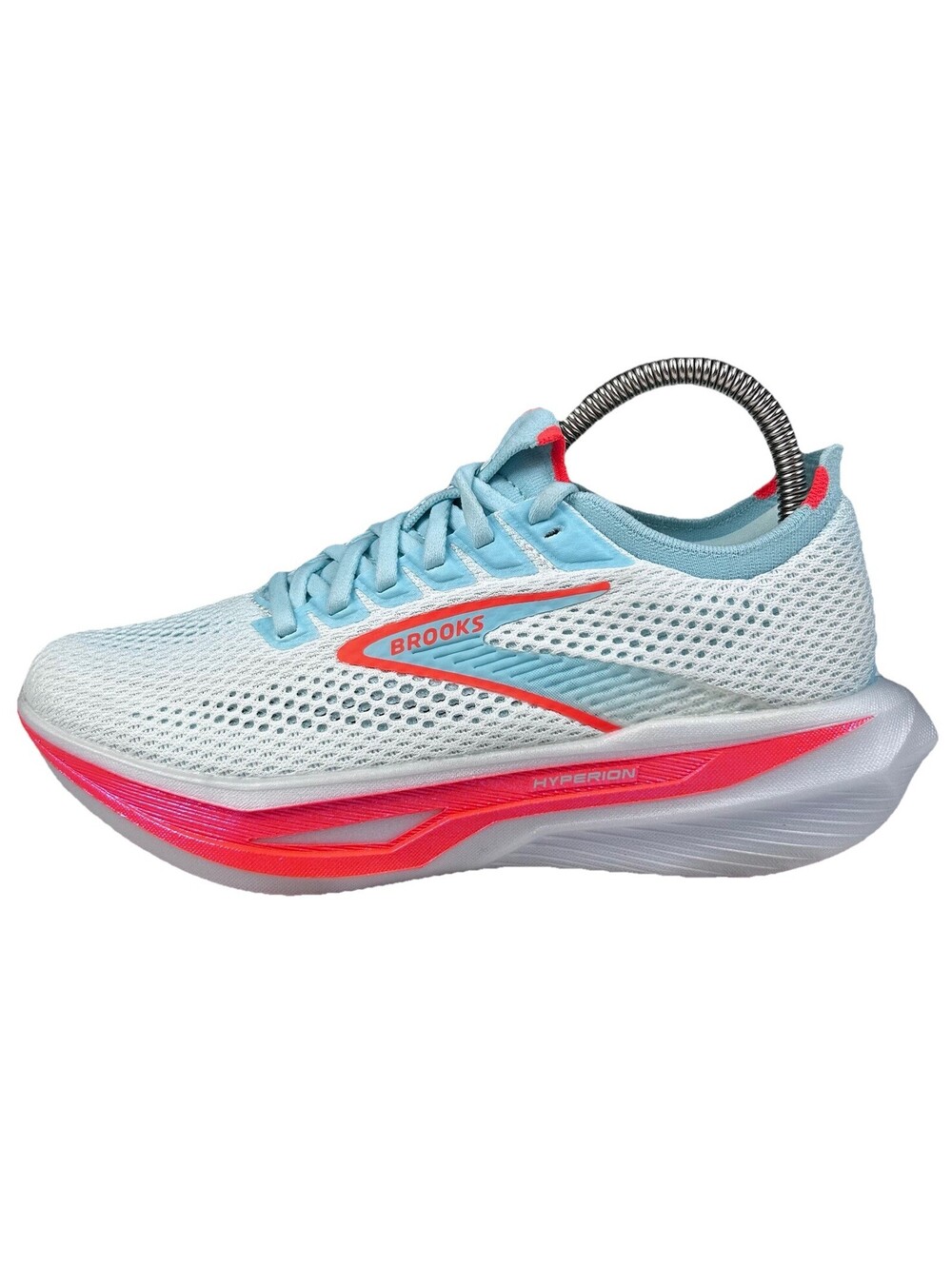 Brooks Womens Hyperion 3 Road Running Shoes Size 6.5 White/Pink Walking Sneakers